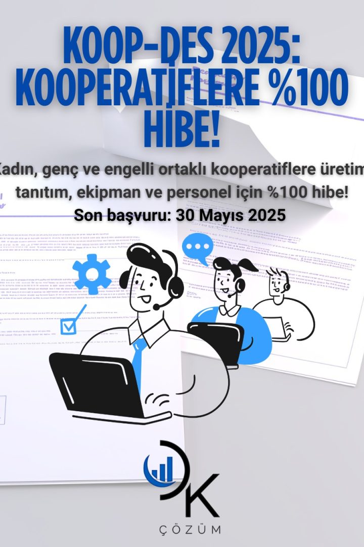 KOOP-DES 2025: Kooperatiflere %100 Hibe Desteği Başvuruları Başladı
