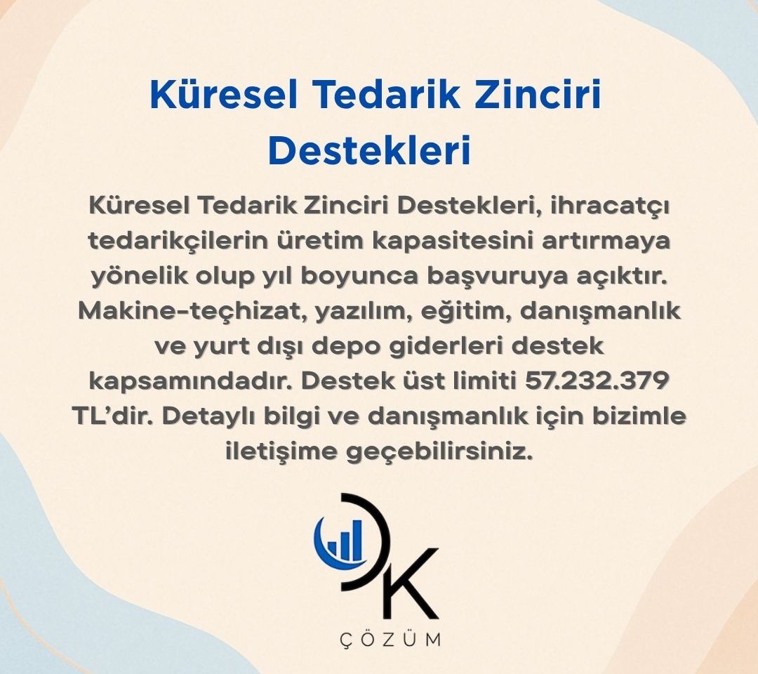 Küresel Tedarik Zinciri Destekleri