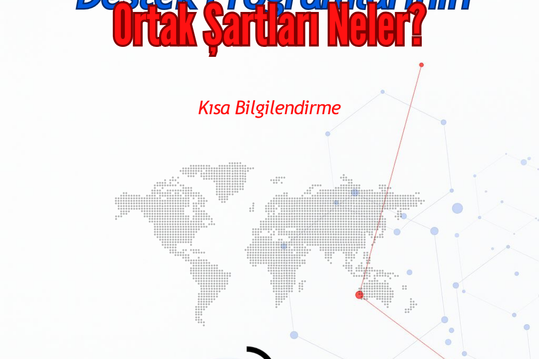 Destek Programlarının Ortak Şartları Nelerdir?